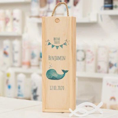 meinkerzenshop® Aufbewahrungsbox mit Designdruck WAL - für Deine Taufkerze