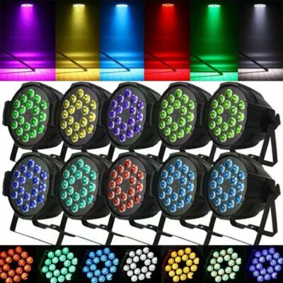 10PCS Par Stage Light 270W RGBW 18 LED Strobe Beam DJ Disco Party Show DMX512
