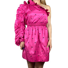 NWT Ulla Johnson Falaise Barbiecore Pink Mini Dress Size 2 Silk Blend