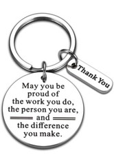Thank You Keychain Keyring Leaving Gifts for Colleagues Employee Appreciation
