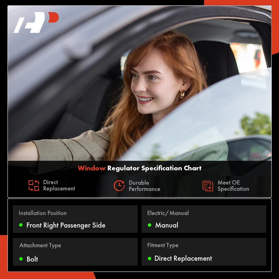 A-Premium передний правый боковой ручной регулятор стекла для Toyota Corolla 1984-1987 - Изображение 2 из 4