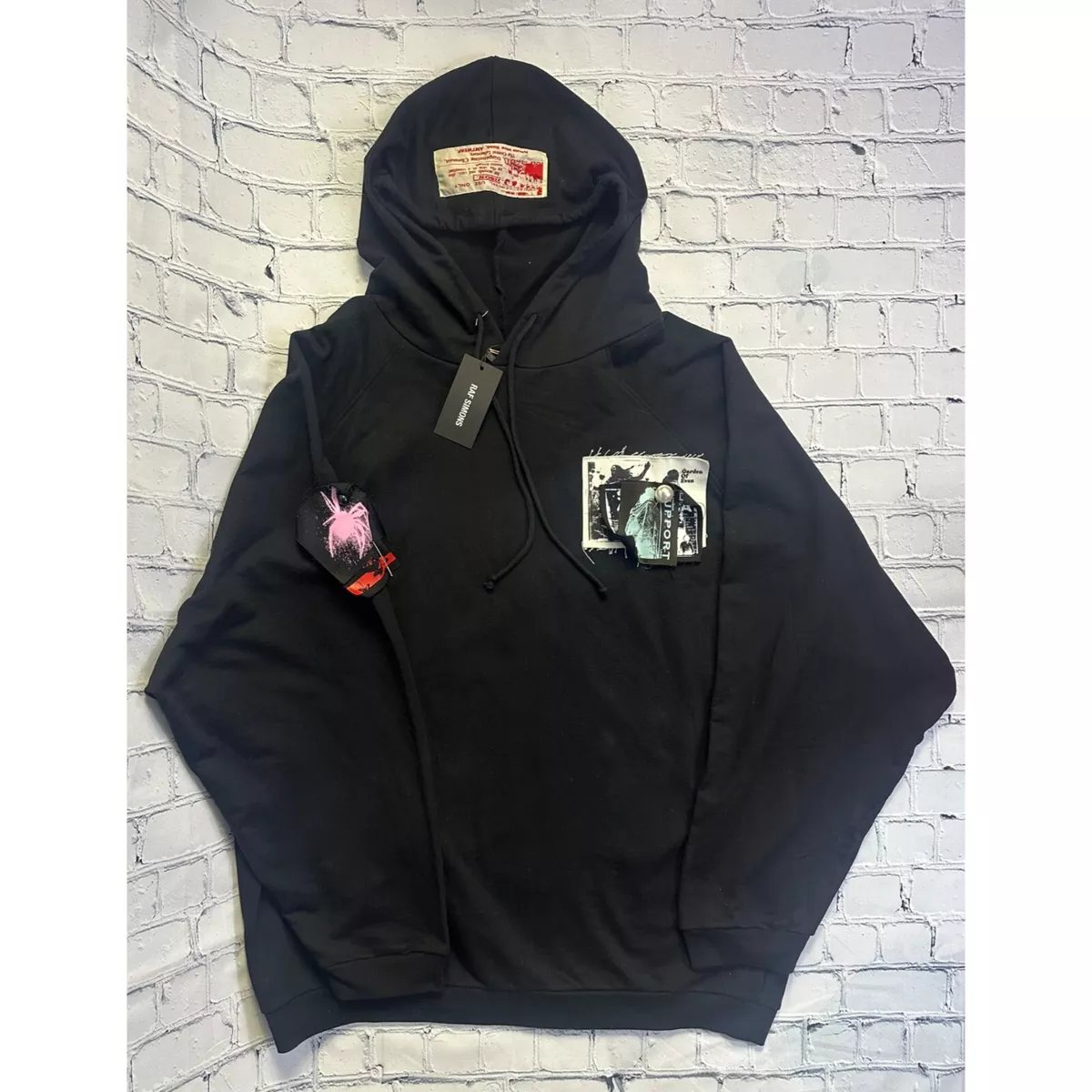 Raf Simons SS20 oversized hoodie with patches pins eBay
