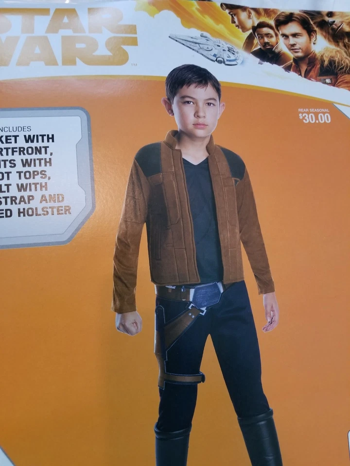 儿童 Han Solo 装扮服装 Solo A 星球大战故事 M 8-10 码 — 第 2/4 张图片