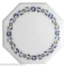 12 " Marmo Tavolino Top Pietra Dura Mano Inserto Arte Arredo Casa