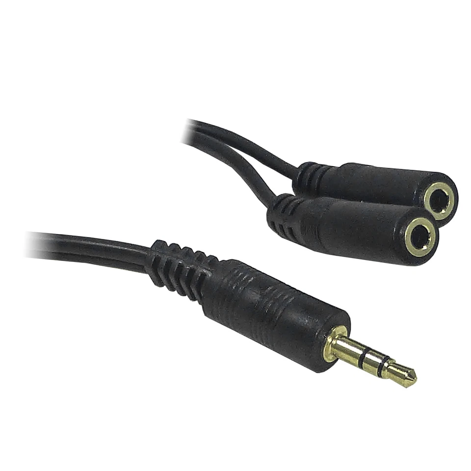 AQUARIUS Adaptador divisor en Y para auriculares cortos de 3,5 mm 3,5 cable de 20 cm - ENVIADO HOY