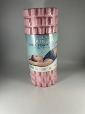 LOMI FITNESS YOGA FOAM ROLLER FOR DEEP MUSCLE RELIEF- DENSITY MEDIUM-PINK