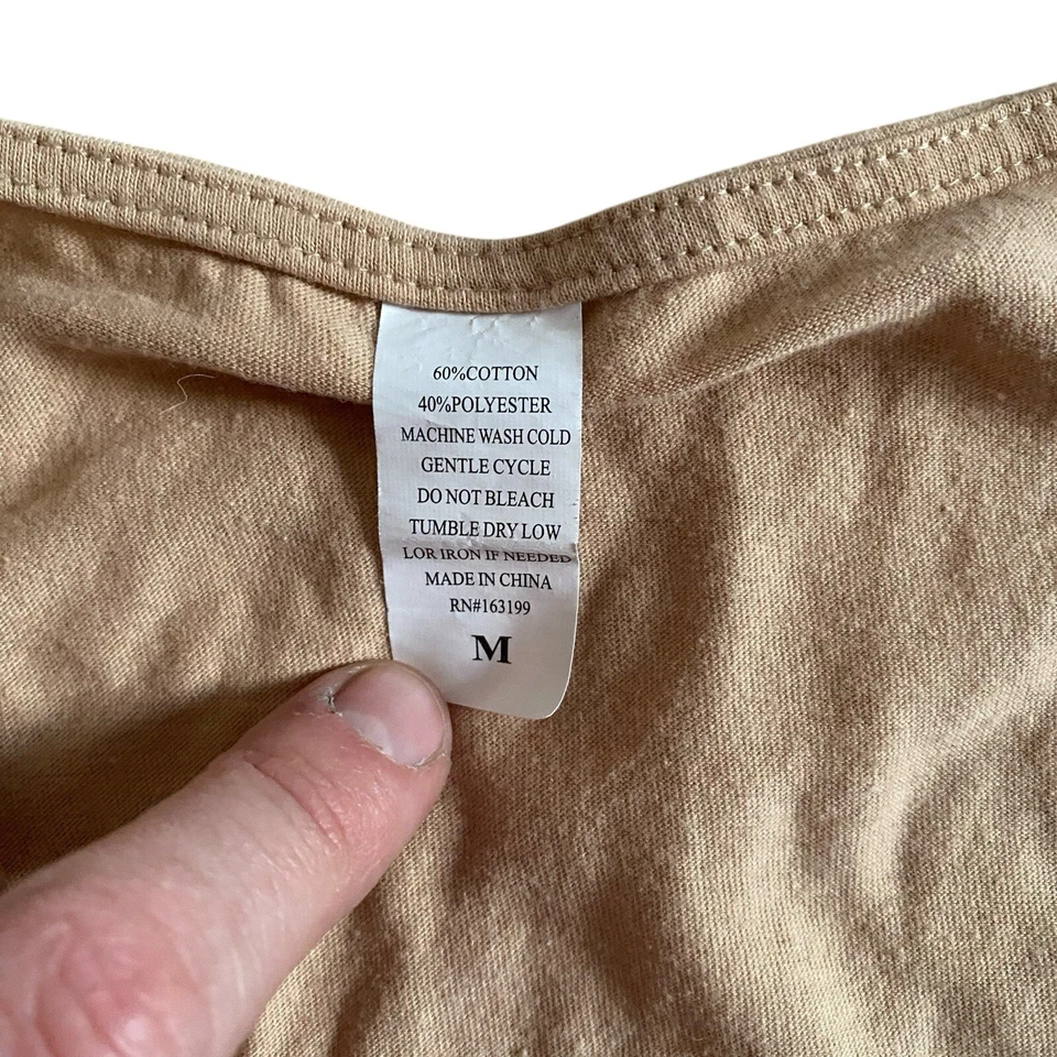 Cárdigan de ballet jersey recortado beige hada hippie boho talla mediana Foto 4 de 4