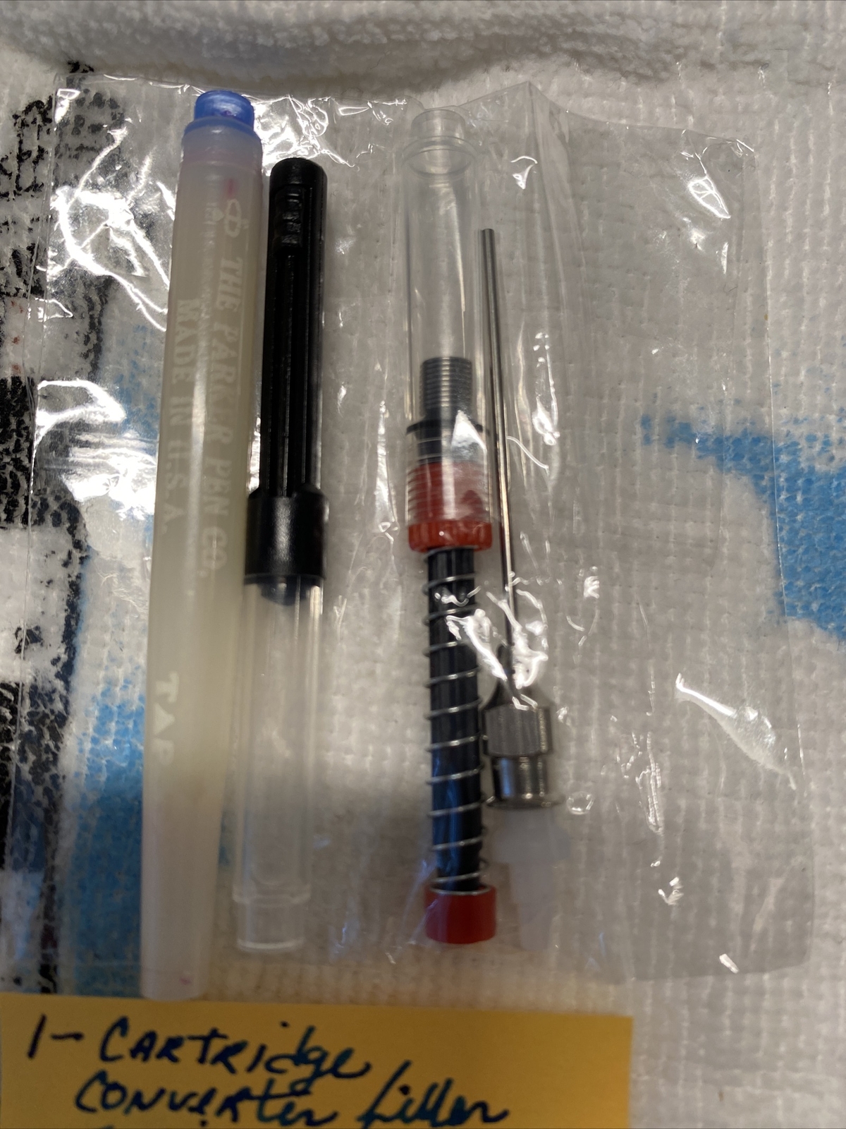 Parker Fountain Pen Ink Filling lot of 3 cyringe converter and empty