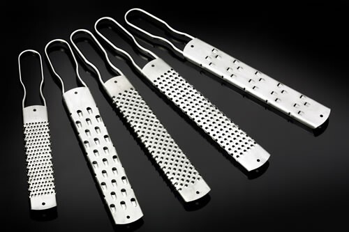 LIMA set 5 grattugie acciaio inox varie forature per formaggio frutta verdura - Imagen 1 de 1