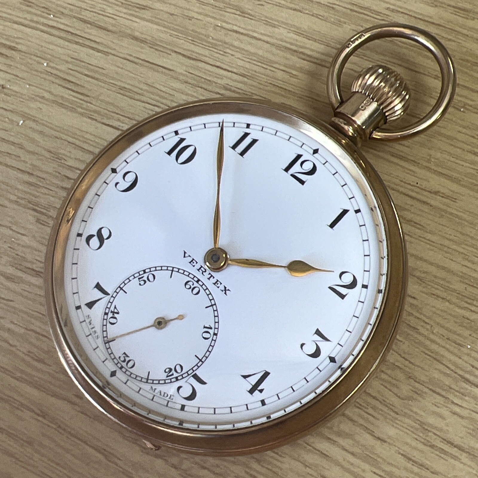 Vertex 9ct Gold Antique Pocket Watch eBay