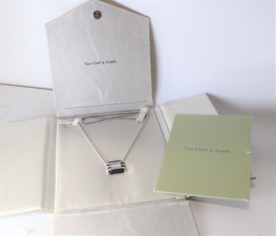 Van Cleef & Arpels 18K White Gold Pave Diamond 26'' Necklace