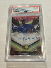 2023 BOWMAN INCEPTION EMMANUEL BONILLA 67/75 FUCHSIA AUTO PSA 10 BLUE JAYS SP