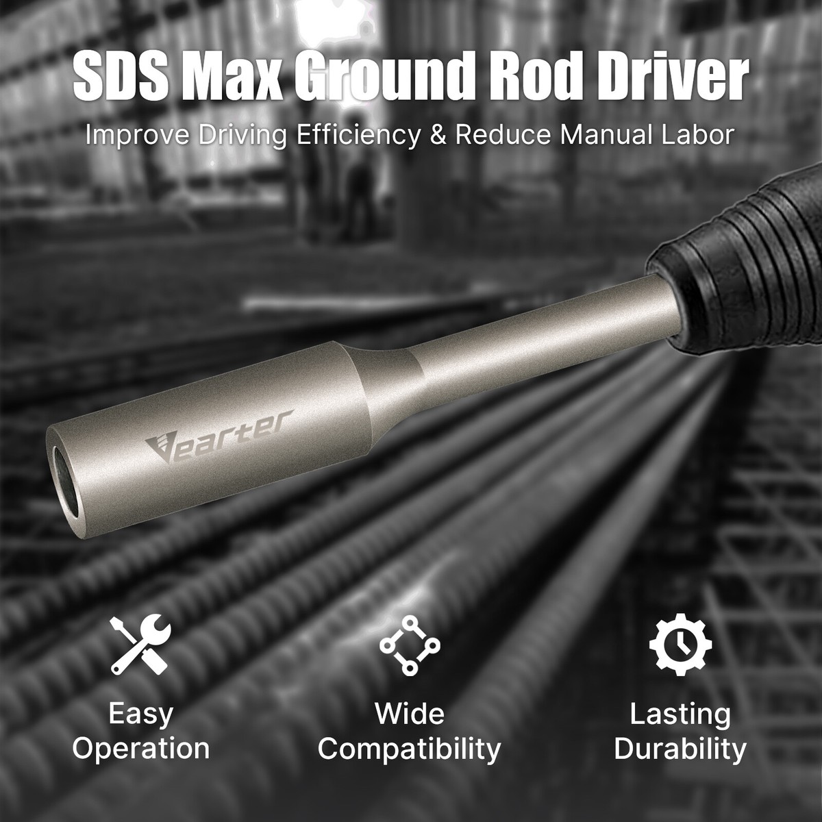 Rod Driver Rental Rotary Hammer Accessory SDS MAX T-Post Driver - 7/8