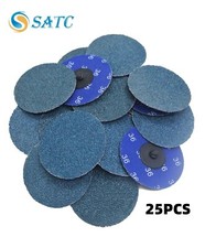 25PCS 3" Zirconia Roll Lock Sanding Discs 36 Grit Die Grinder Quick Change Disc