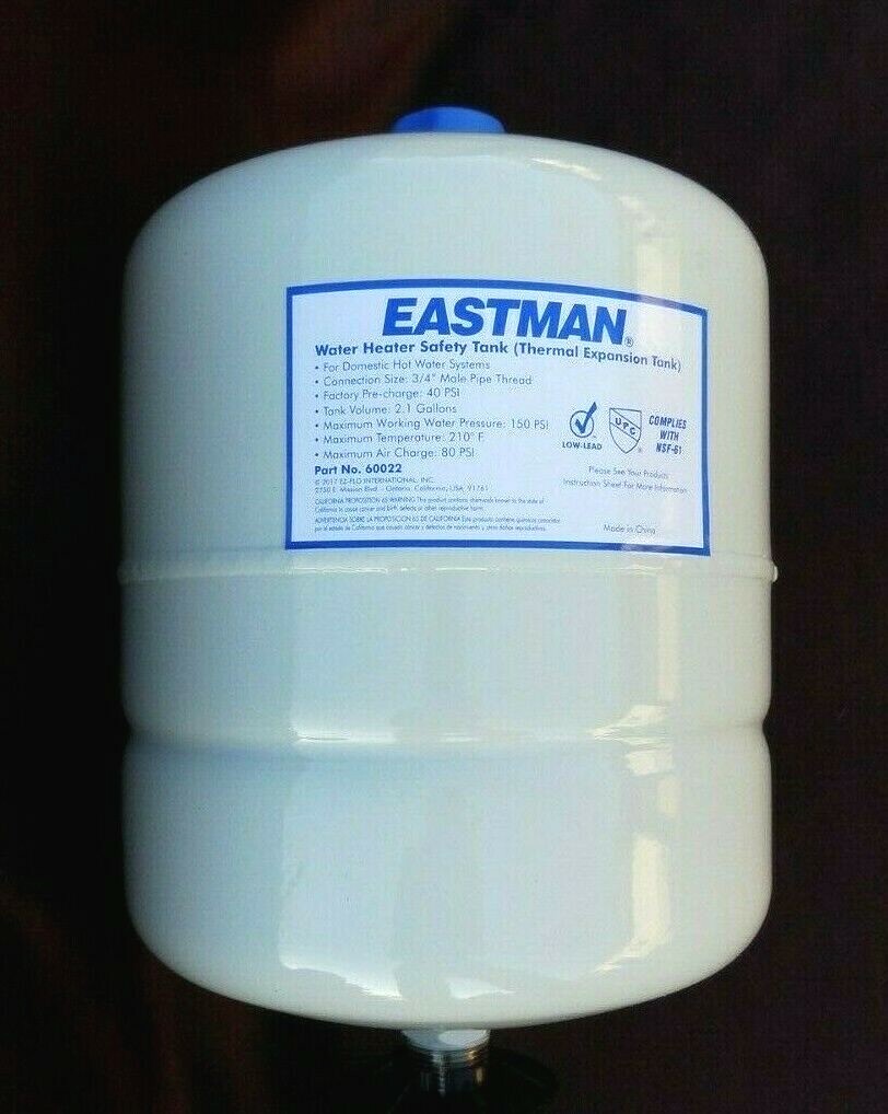 Eastman 60022 Thermal Expansion Tank 2 Gallon Water Heater Safety Tank