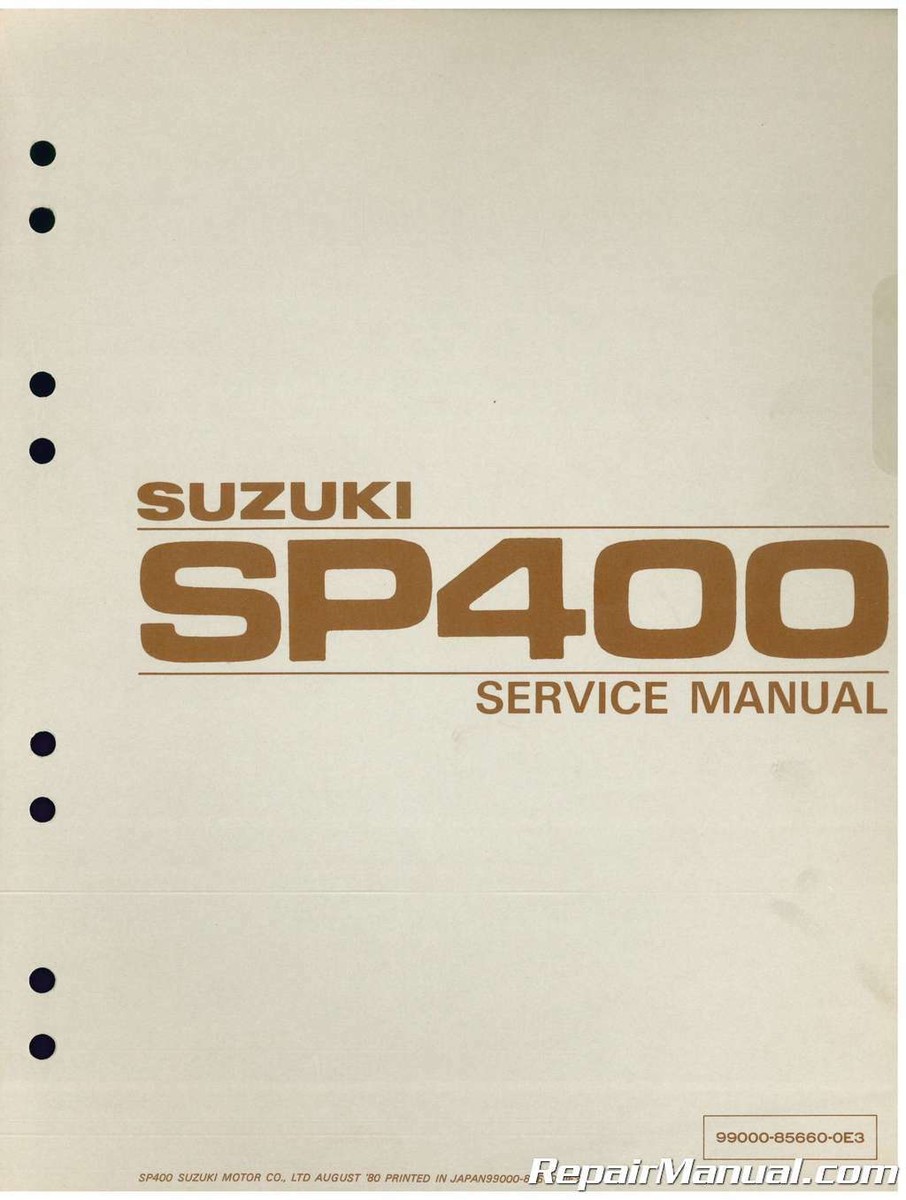 1980 Suzuki SP400 DR400 GN400 Motorcycle Service Manual | eBay