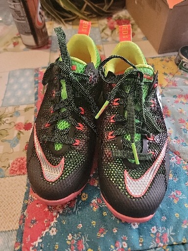 Nike LeBron XII Remix Black w Fluorescent Green / Yellow / Salmon