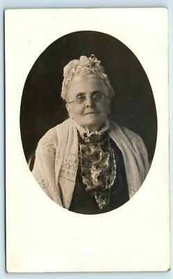 POSTKARTE STUDIOFOTO FRED W QUASTE CARLISLE RP SOZIALGESCHICHTE ALTE DAME 