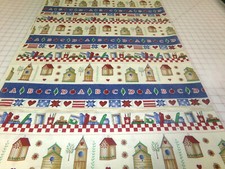 Bird House Fabric - Repeat Border. Signature Classics. Approx. 35 x 44. M24-271
