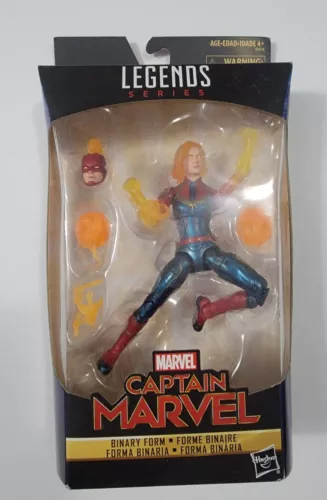 Figura de acción de forma binaria de Marvel Legends Capitana Marvel juguete de los Vengadores*Leer