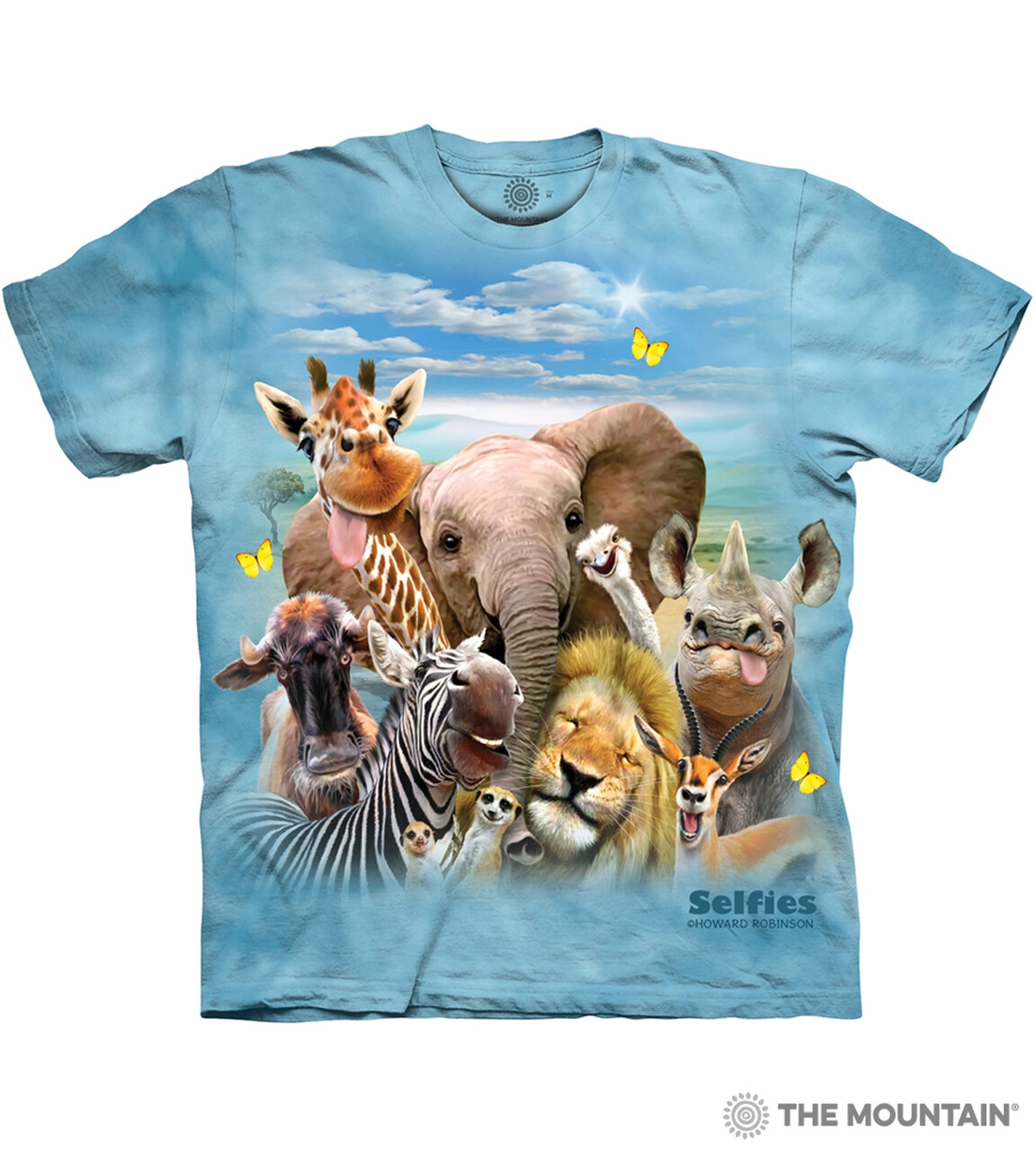 Girls/Boys 100percent Cotton 'African Selfie' Short Sleeve Printed T-Shirt