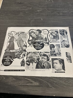 1944 Ad Sample Her Primitive Man Uncut (G)