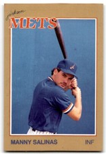 1988 Grand Slam Baseball Card Manny Salinas a Jackson Mets #18