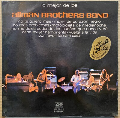 Lo Mejor De Los Allman Brüder Band 1973 Mexico LP Gregg Duane Betts Achsen VG+