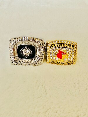 2 PCS Louisville Cardinals 1986/2013 Basketball Championship Ring Set, US SHIP