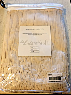 NIP ~ Soft Surroundings Full Sheer Curtain Panel 42'' x 84''