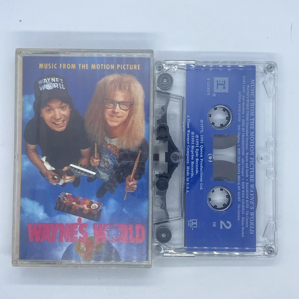 Wayne’s World Soundtrack (Audio Cassette Tape, 1991) USA Foto 2 de 4