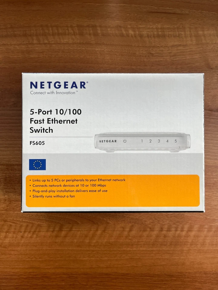 NETGEAR FS605 v3 5 Port 10/100Mbps Switch mit Netzteil - Gebraucht