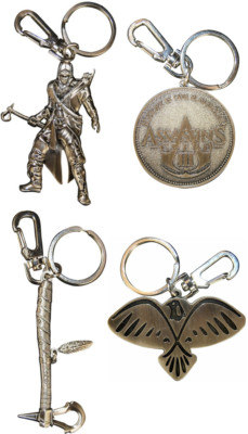 Bundle 4 Keychain / Keyring ASSASSINS CREED III Official Ubisoft **Brand New**