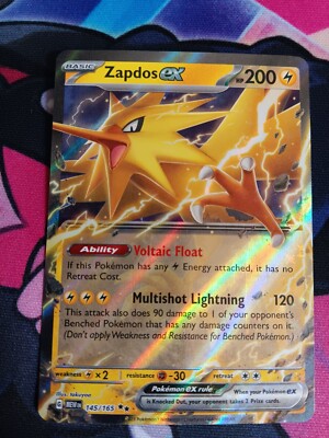 zapdos pokemon card ebay Zapdos ex - 145/165 - SV: Scarlet and Violet 151 [DOUBLE RARE] [Near Mint]