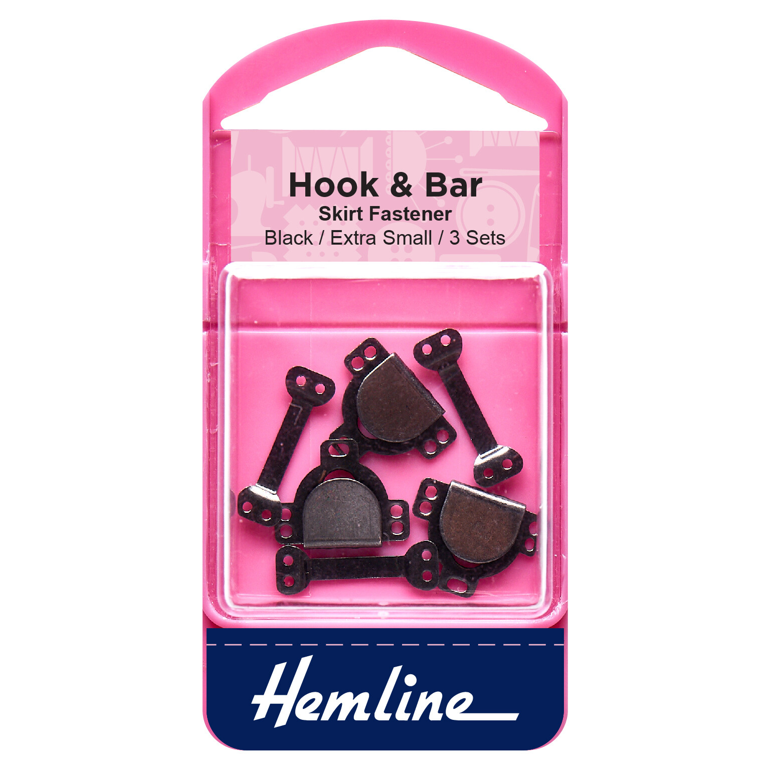 Minerva Hook & Bar Fasteners Black Hemline H431.xs - Image 2