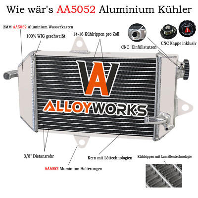 2 Reihe 40mm Aluminum ATV Wasser Kühler Für Yamaha Banshee 350 YFZ350 DE