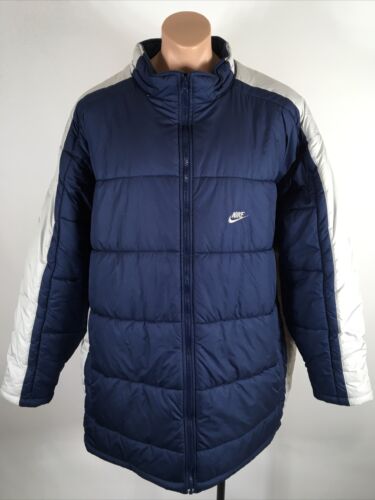 Giubbotto imbottito invernale Nike blu grigio vintage y2k anni 2000 uomo 3XL - Foto 3 di 10