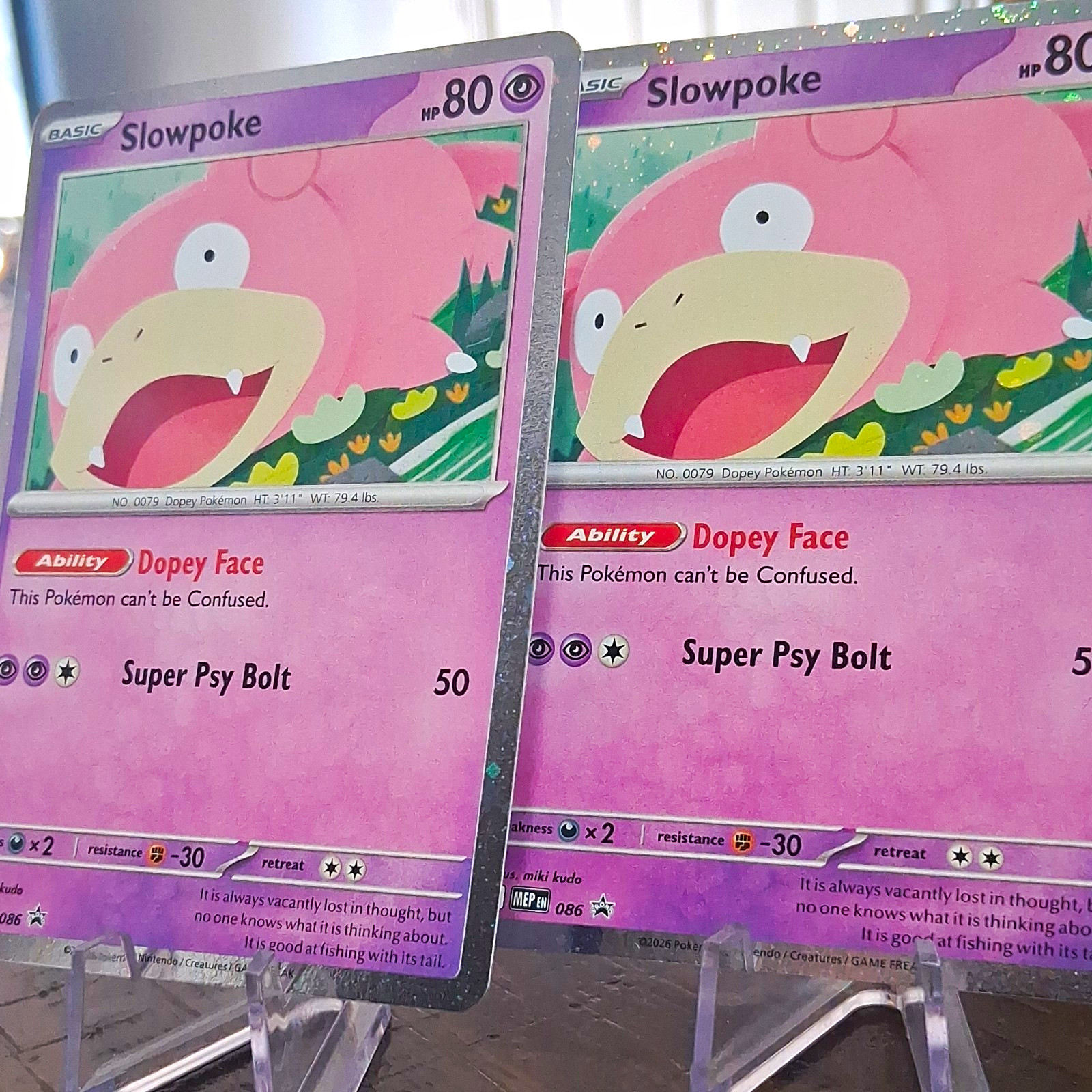 Pokémon TCG Slowpoke 086 Black Star Promo Holo English Basic 80 HP Psychic 2026