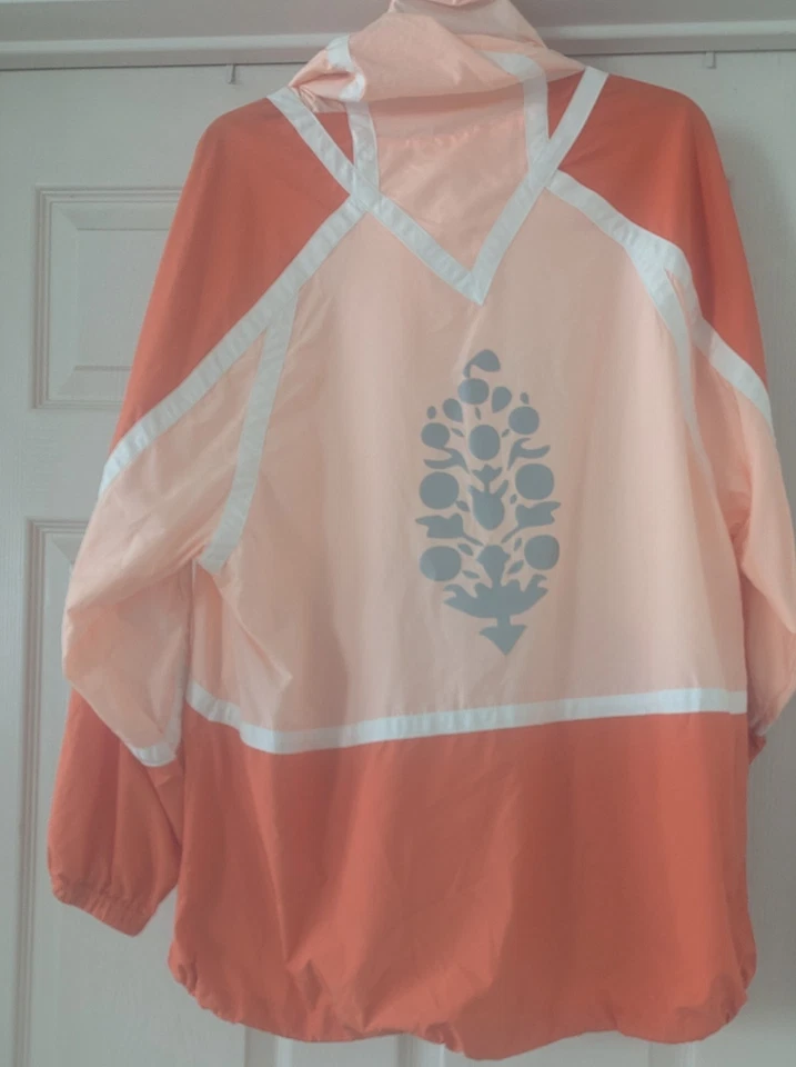 Cortavientos Free People naranja y blanco para dama, Xs, nuevo sin etiquetas Foto 2 de 4