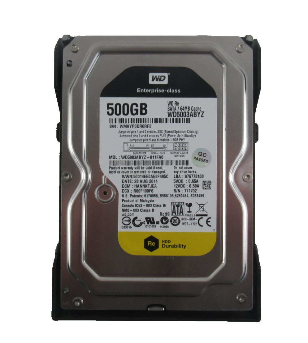 500GB SATA-3 3.5"" 7200RPM 6Gb/s 64MB HDD - WD5003ABYZ