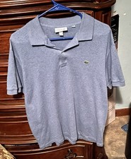 Mens Size XL Light Blue Lacoste Short Sleeve Polo Shirt 