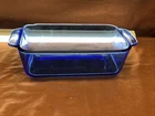 Vintage PYREX Cobalt Blue Glass  Bread/Loaf Pan 213-R Kitchen Bakeware 1.5QT