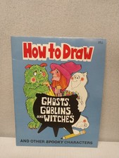 Vintage 1982 How To Draw Ghosts Goblins Witches Halloween Instruction Book