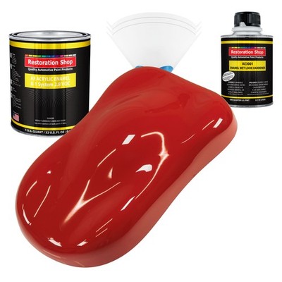 Restoration Shop Jalapeno Bright Red Kit Acrylic Enamel Quart Kit, Auto Paint
