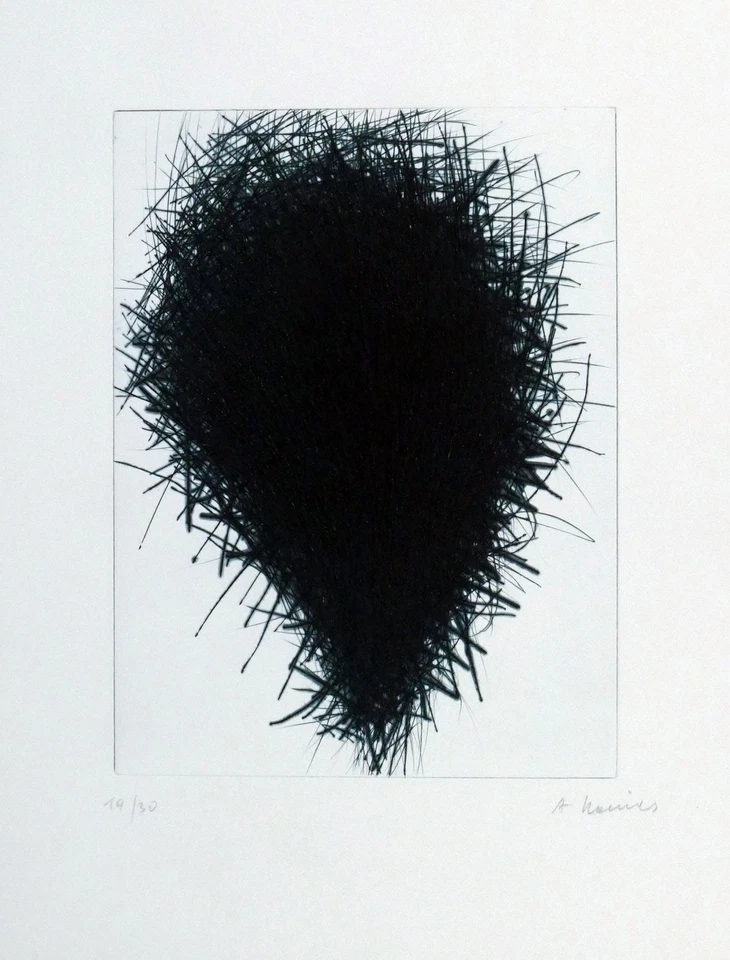 Arnulf RAINER, Larme Sombre - Radierung in Farbe - Bild 1 von 1