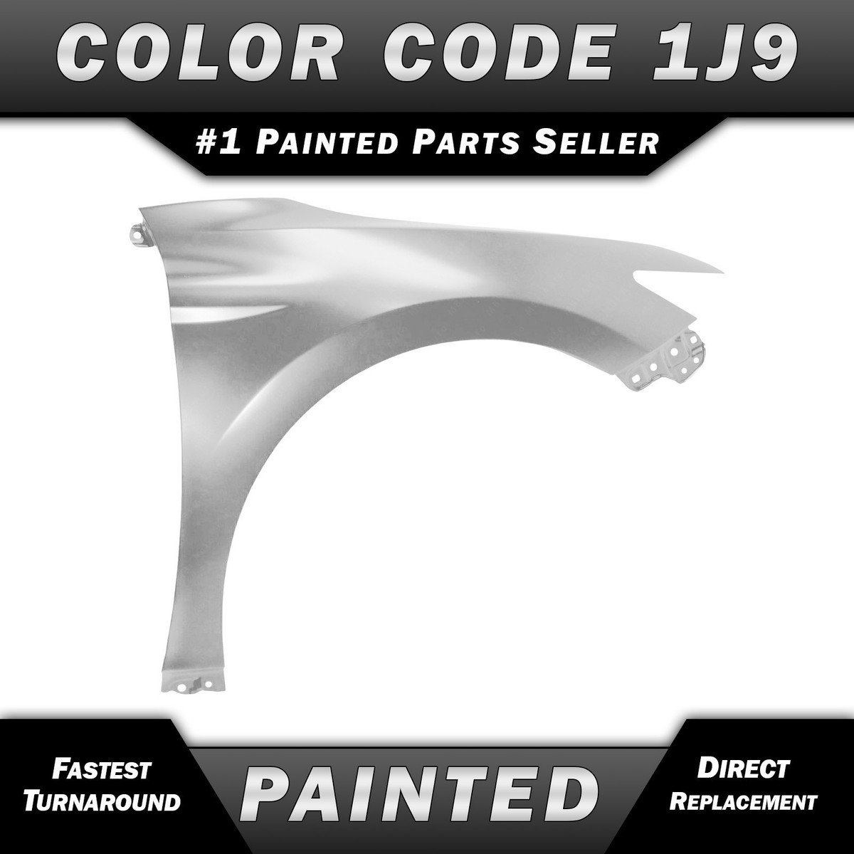 NEW Painted To Match *1J9 Silver* Front Right Fender for 2018-2024