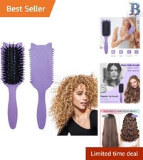 Purple Curl Defining Brush: Detangle, Define Reduce Frizz Effortlessly