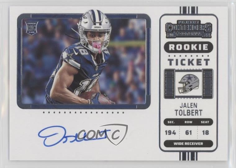 2022 Panini Contenders Ticket RPS Variation Jalen Tolbert Rookie Auto RC 1o1x