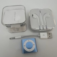 Apple iPod Shuffle 2GB Blue 4th Gen, Flawless. New Battery installed. No box