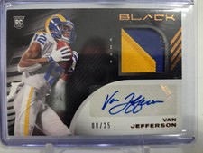 2020 Panini Black Van Jefferson RC Jersey Auto /25